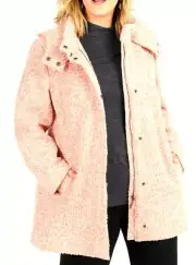 TS TAKING SHAPE plus sz S -M / 18 Romance Hooded Coat warm wool-blend NWT rp$250