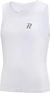 [Runhit] Boys Compression Tank Top Youth Athletic Quick Dry Base Layer Shirt White XL