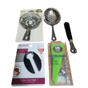 Bar Accessories Vtg Citrus Zester Cocktail Strainers 2 Citrus Saw Bonny 5 pcs