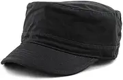 [Generic] Hat Large size military hat for men, students, military training women's flat top hat
