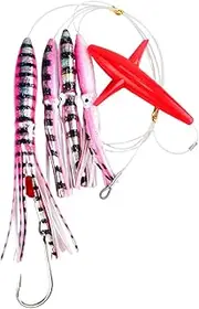 Squid Baits - Saltwater Baits with UV Light for Bass, Trout | Saltwater Baits Fish Skirts Octopus Currican Tuna Hooks