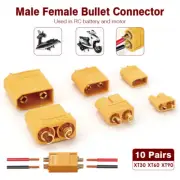 10 Pairs XT30 XT60 XT90 Male Female Bullet Connector Plug for Lipo Battery DF