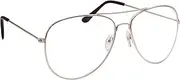 [grinderPUNCH] New Non-Prescription Premium Aviator Clear Lens Glasses Gold