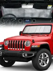 Upgraded Windshield Sunshade Compatible with Wrangler JL & Gladiator JT, Fold...