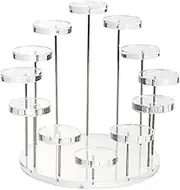LxcshLjx Acrylic Display Stand, Transparent Display Riser Stand, Acrylic Cupcake Stand, Round Acrylic Jewelry Display Stands, Dessert Display Tower, Show Shelf for Ring Earring Bracelet Necklace Watch