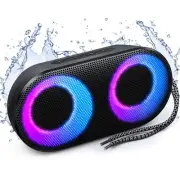 Portable Bluetooth Speakers with Lights, Bluetooth Speaker Kids, 15W, IPX7 Wa...
