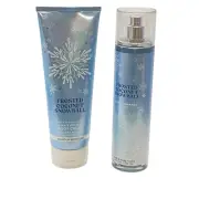 Bath & Body Works Frosted Coconut Snowball 2 pc Fragrance Mist & Body Cream Set