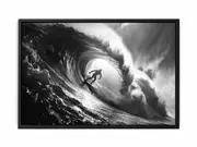 Surfer Framed Print Fine Art Poster Print ArtBlack white Photogrpahy