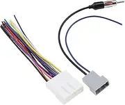 EMSea Car Radio Wiring Harness Connector with Antenna Adapter Plug Mount Compatible with Nissan Altima/Frontier/Titan Compatible with Subaru Compatible with Infiniti