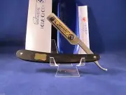 Dovo 5/8 Ebony Solingen Germany Straight Razor With 24kt. Gold Etch Mint 558130