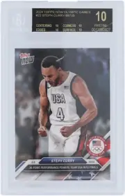 Steph Curry Team USA 2024 Topps 36 Point Performance #22 BGS Black Label 10 Card