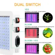 2000W LED Grow Light for Indoor Plants 312 LEDs Full Spectrum Veg and Bloom Dual