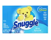 Snuggle Fabric Softener Dryer Sheets, Blue Sparkle, 80 Count