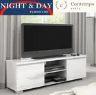 Elara 2 Compartments 2 drawer Entertainment Tv Unit CONTEMPO RANGE Gloss White