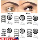 3D Magnetic Eyelash Set Curler Clip Kit,False Eyelashes Eye Lashes w/ Applicator