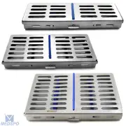 Dental Stainless Steel Sterilization Cassette Tray Restorative Rack Box Tools