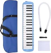 37 Keys Melodica, Soprano Keyboard Wind Air Piano Musical Instrument with Double Mouthpieces Carrying Bag for Beginner Professional Training Kids Adults Gift (Blue)
