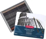 Derwent 34202 Graphic Full Set Graphite Drawing Pencils, Professional Quality...