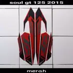 山葉 MERAH 條紋貼紙 LIS 車身 YAMAHA SOUL GT 125 LED YR 2015 紅色摩托車貼紙