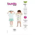 Burda Sewing Pattern 9284 Boys Girls 2-7 Knit Top T-Shirt Dress or Nightgown