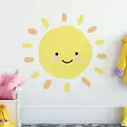 22.1 X 21.33 Inch Boho Sun Wall Decals Watercolor Sun Murals Modern Wall Decals