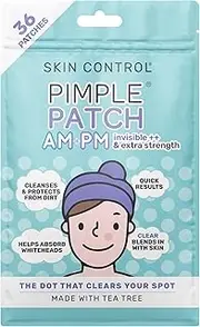 Skin Control Pimple Patch AM and PM Mixed Pack, 36 Acne Patches For Day & Night Use