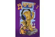 Guardians Of The Galaxy Baby Groot Poster (Purple/Blue/Beige) (61cm x 91cm)