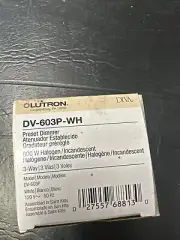 Lutron DV-603P-WH DIVA Symphony 3-Way Light Control Switch Dimmer WHITE