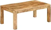 Coffee Table Wood, 100x55x40cm Living Room, Small Spaces, Solid Mango, Bedroom, Brown