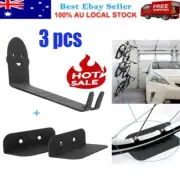3X Bike Wall Mount Storage Hanger Stand Bicycle Cycling Pedal Powder CoatedSteel