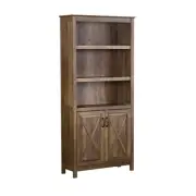 Maestro Furniture Nazma 5-Tier 2-Door Display Shelves Bookcase Storage Cabinet R