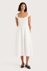 Lene Midi Dress White - Final Sale