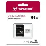 快速到貨 Transcend 創見 64GB microSDXC U1 C10 300S 記憶卡 附轉卡