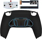 eXtremeRate Black Programmable Real Metal Buttons (RMB) Version RISE4 Remap Kit for PS5 Controller BDM 010 & BDM 020, Upgrade Board & Redesigned Back Shell & 4 Back Buttons for PS5 Controller