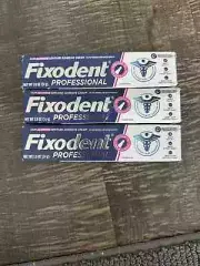 Fixodent PROFESSIONAL Denture CREAM 1.8oz ( 3 Pack )