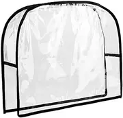 "Abbraccia" Chair Protective Cover Styling Chair Wear Resistant Easy to Clean Reusable Backrest Cover Clear Practical for Barbershop SPA, Black Round S