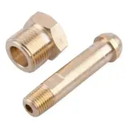 Brass Nut And 3" Nipple Regulator Helium Argon Nitrogen Inlet Bottle Fittings