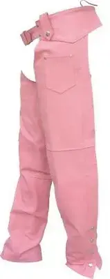 LADIES PINK PLAIN CHAPS