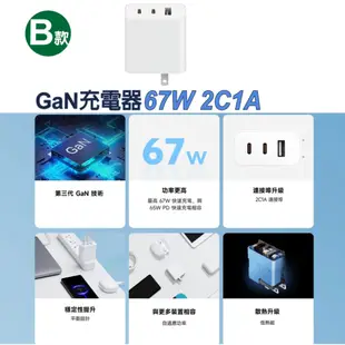 小米充電頭 20W 33W 65W 67W【台灣小米公司貨】QC3.0 PD快充 蘋果i15充電 GaN充電器