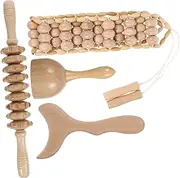 1 Set Wooden Scraping Boards and Massage Tools for Meridian Dredging Point Sticks for Foot Massage Durable Wooden Massagers for Health and Relaxation