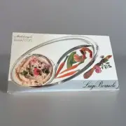 Luigi Bormioli Michelangelo Divided 3-Section Serving Tray Oval 14" x 7.75" NIB
