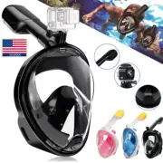 Underwater Snorkeling Full Face Swimming Mask Anti Fog Safe Breathing for Adult