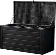 [Gardeon] Outdoor Storage Box Container Cabinet Bench, 680L Extra Large Lockable Tool Toy Deck Boxes Chest Garden Shed Storages Ottoman Chair Seat Patio Indoor Furniture, with Handles Black