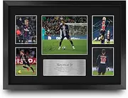 HWC Trading FR A3 Neymar Jr PSG Gifts Printed Signed Autograph Picture for Football Fans and Supporters - A3 Framed