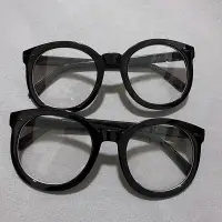 在飛比找蝦皮購物優惠-韓國復古時尚黑色經典鏡框眼鏡