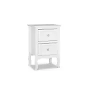 Franco 2 Drawers Bedside Table White