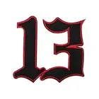 No. 13 Embroidered Iron on Sew on Patch Badge For Clothes
