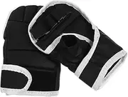 KOCKSHION 1 Pair Half Finger Kickboxing Gloves for Training and Sparring Breathable Durable Design Comfortable Sparring Gloves for Boxing and Taekwondo Practice