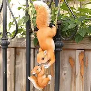 Climbing Squirrel Garden Statue, Outdoor Panda Tree Decorations, Resin Animal Sculpture, Garden Koala Sculpture Ornament, for Housewarming Lawn Yard Porch Decor (Color : B)