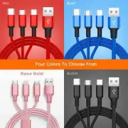 3 in 1 Multi USB Charger Charging Cable For iPhone USB TYPE C Android Micro